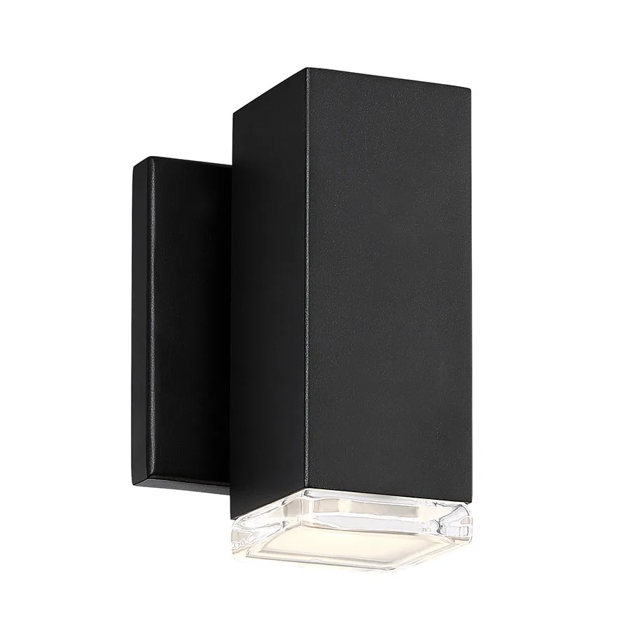 Block LED Wall Light in Black