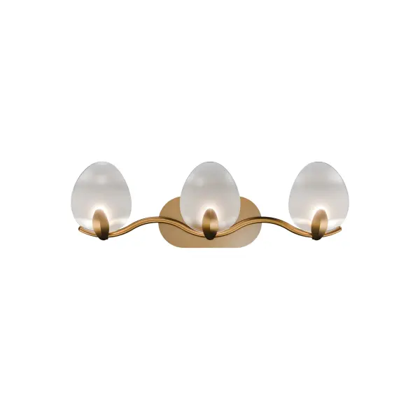 With gentle curves and soft angles, Tressa wraps the wall in layers of light. Its folded silhouette and lovely gradient glass shades glow with quiet grace, transforming a simple surface into a play of texture, tone, and modern artistry.
