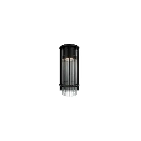 Durable, elegant and timeless, Offshore brings the precision of modern architecture to outdoor lighting. Vertical fluted glass softens its powerful illumination, creating a balanced play of light and texture. The linear black metal frame adds structure and refinement, making Offshore a beacon of modern design built to weather any element.