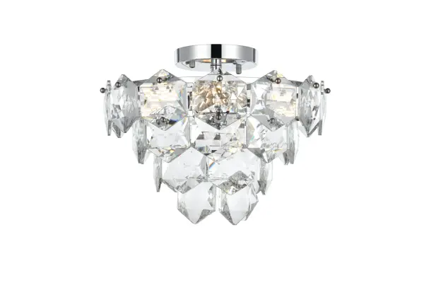 Dimensions
Length: 16"
Width: 16"
Height: 12"
Wire Length: 20"
Specifications
Assembly Required: Yes
Bulb Included: No
Crystal/Glass Color: Clear
Dimmable: Yes
Distressed Finish: No
Dry/Wet/Damp: Dry
ETL: Yes
Finish (Color): Chrome and Clear
Fixture Material: Iron and Crystal
Hardware Finish: Chrome
Harware Material: Iron
Max/Nominal Watt: 240W
Number of Lights: 6
Product Shape: Round
Product Type: Flush Mounts
Product Warranty: 1 year limited
Socket Type: E12
UL & ULC Standard: No
Voltage: 110V - 125V
Wattage/Bulb: 40W
Weight: 19
Wire Included: Yes
Shipment type: Small Parcel