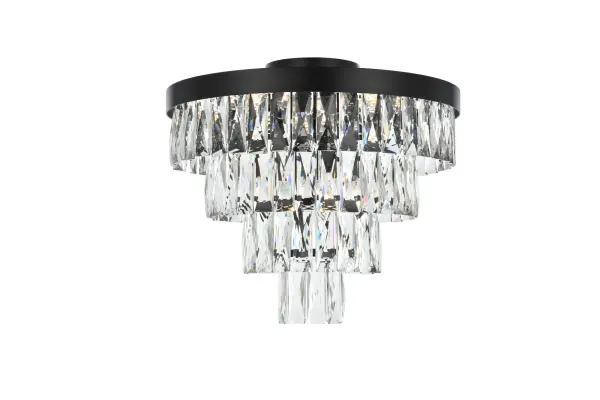 Dimensions
Length: 18"
Width: 18"
Height: 15.5"
Wire Length: 20"
Specifications
Assembly Required: Yes
Bulb Included: No
Crystal/Glass Color: Clear
Dimmable: Yes
Distressed Finish: No
Dry/Wet/Damp: Dry
ETL: Yes
Finish (Color): Black and Clear
Fixture Material: Iron and Crystal
Hardware Finish: Black
Harware Material: Iron
Max/Nominal Watt: 240W
Number of Lights: 6
Product Shape: Round
Product Type: Flush Mounts
Product Warranty: 1 year limited
Socket Type: E12
UL & ULC Standard: No
Voltage: 110V - 125V
Wattage/Bulb: 40W
Weight: 20
Wire Included: Yes
Shipment type: Small Parcel