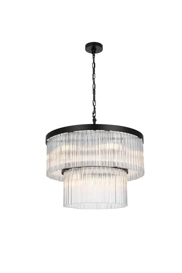 Specification Sheet
Dimensions
Chain/Rod Length: 59"
Length: 24"
Width: 24"
Height: 21"
Maximum Height: 82"
Wire Length: 142"
Specifications
Assembly Required: yes
Bulb Included: No
Crystal/Glass Color: Clear
Dimmable: Yes
Distressed Finish: No
Dry/Wet/Damp: Dry
ETL: Yes
Finish (Color): Black
Fixture Material: Iron and Glass
Hanging Device: Chain
Hardware Finish: Black
Harware Material: Iron
Max/Nominal Watt: 240W
Number of Lights: 9
Product Shape: Round
Product Type: Chandeliers
Product Warranty: 1 year limited
Socket Type: E12
Voltage: 110V - 125V
Wattage/Bulb: 40W
48
Wire Included: Yes
Shipment type: Small Parcel