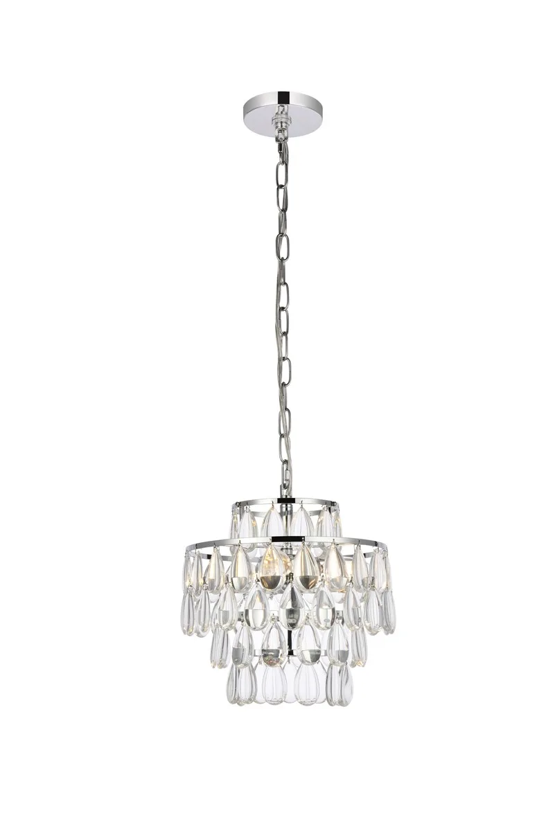 Mila Three Light Pendant in chrome