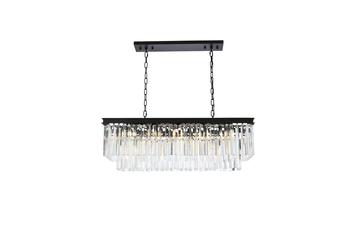 Sydney 12 Light Chandelier in Matte Black