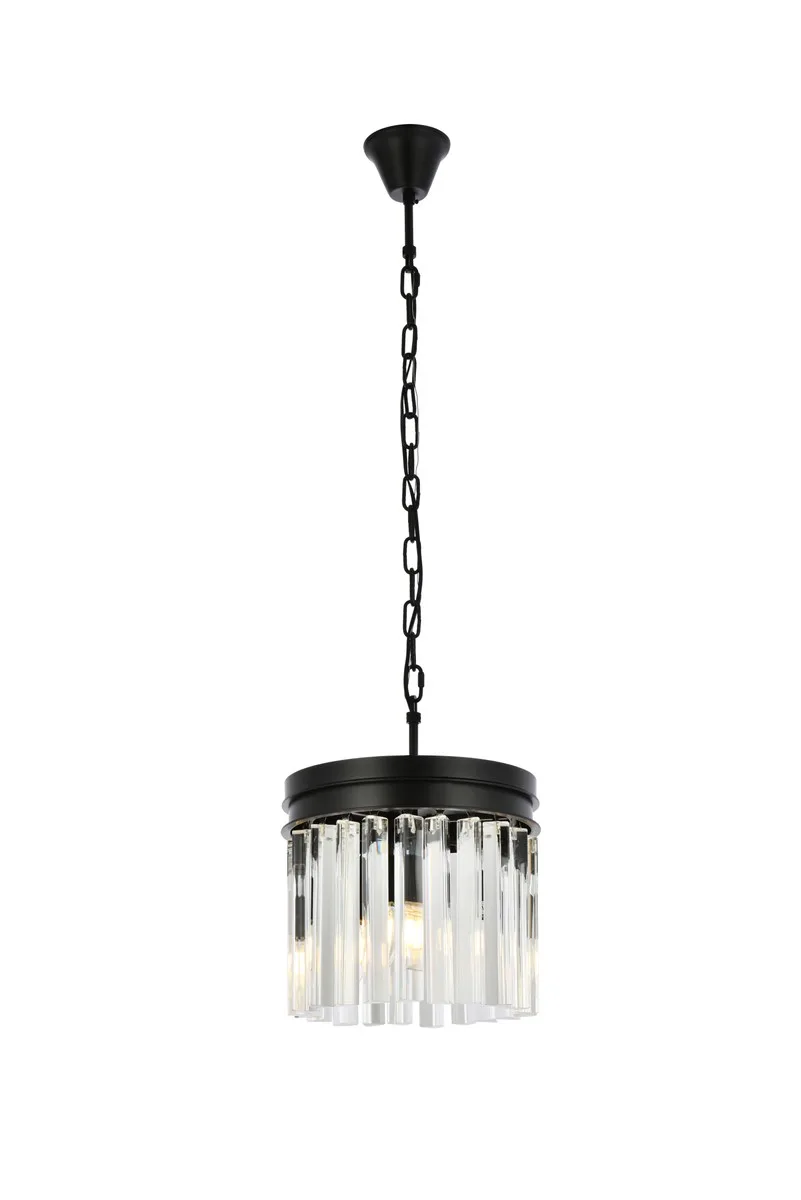 Sydney Three Light Pendant in Matte Black