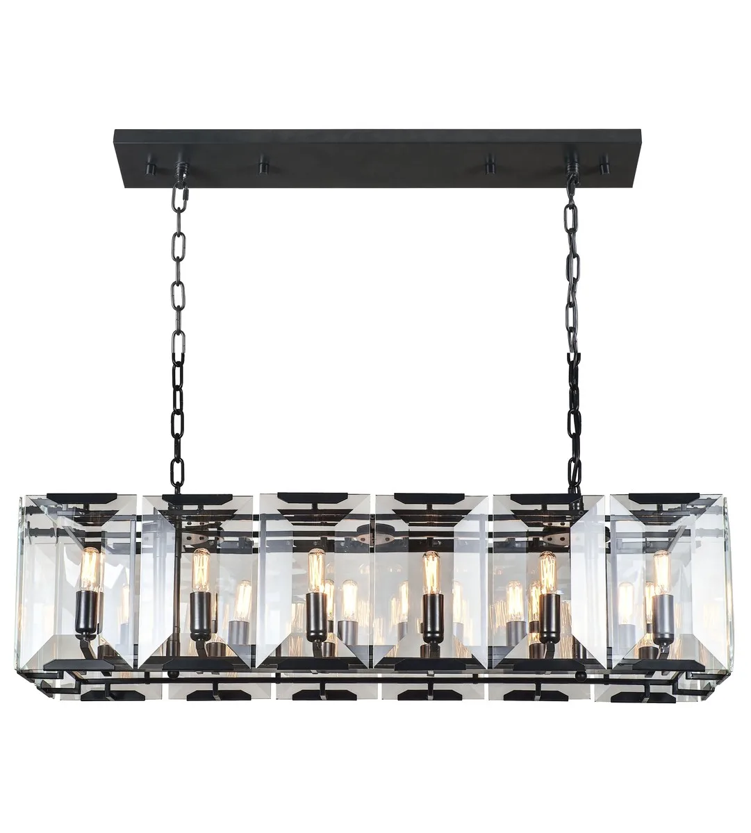 Monaco 12 Light Chandelier in Flat Black (Matte)
