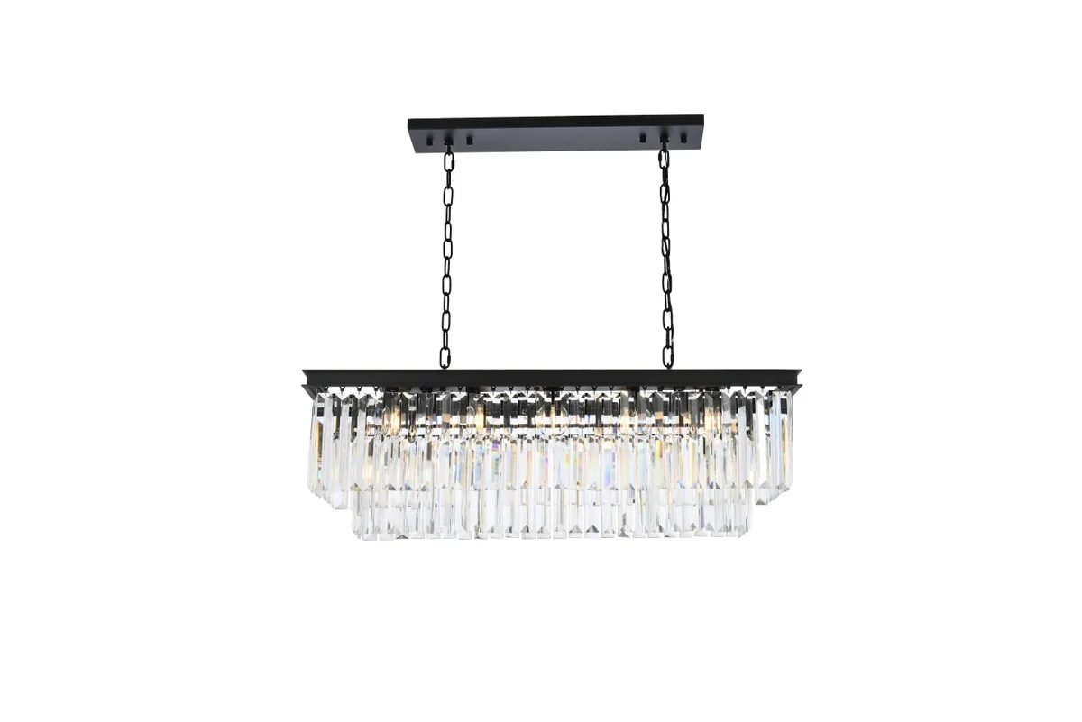 Sydney 12 Light Chandelier in Matte Black