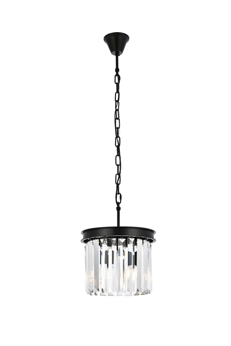Sydney Three Light Pendant in Matte Black