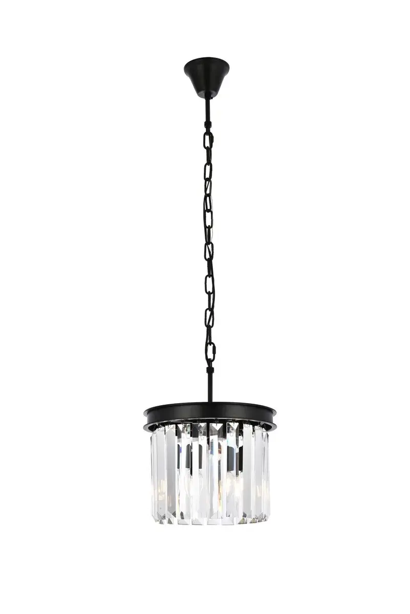 Sydney Three Light Pendant in Matte Black