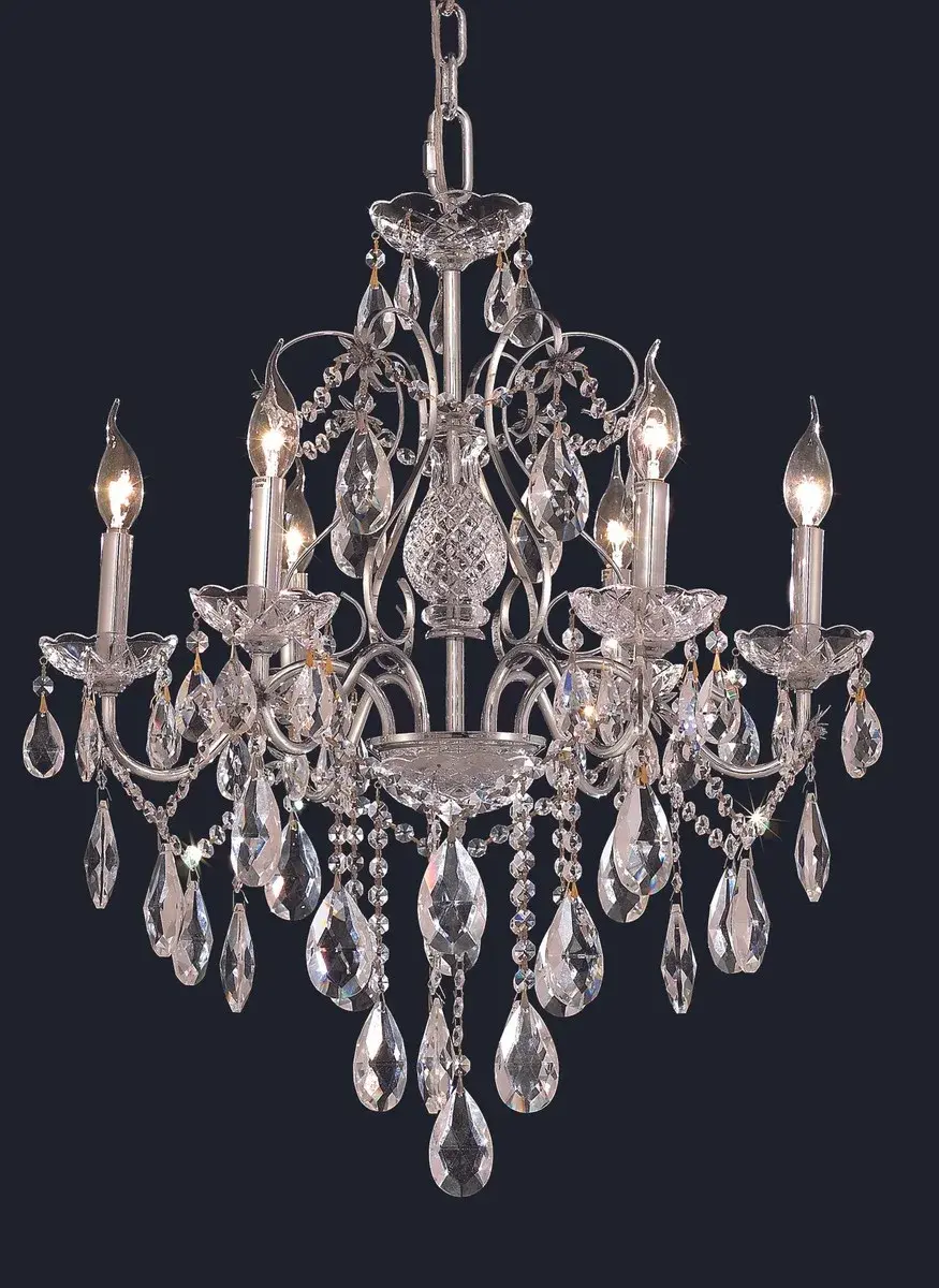 St. Francis 6-Light Crystal Chandelier in Chrome