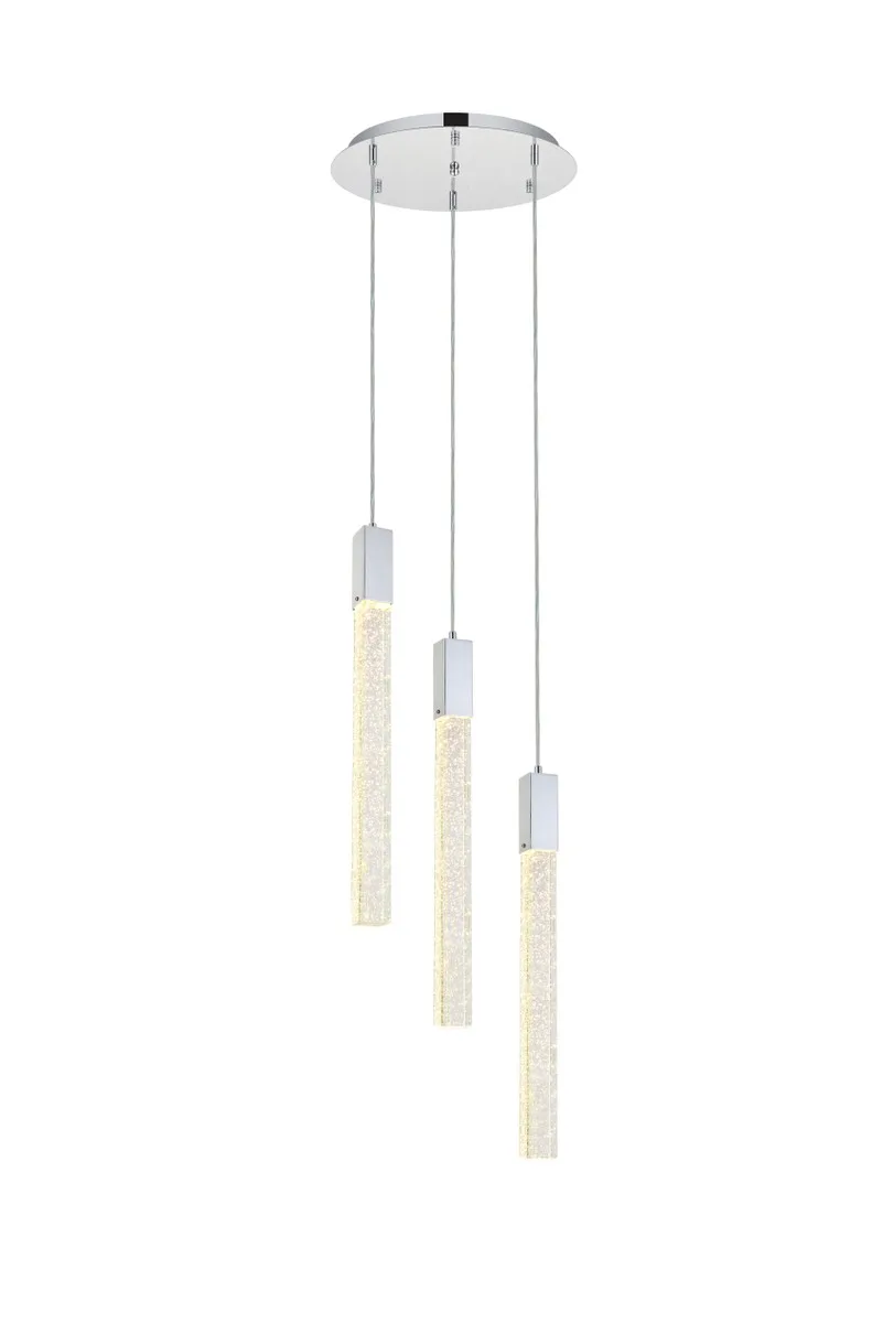 Weston Three Light Pendant in chrome