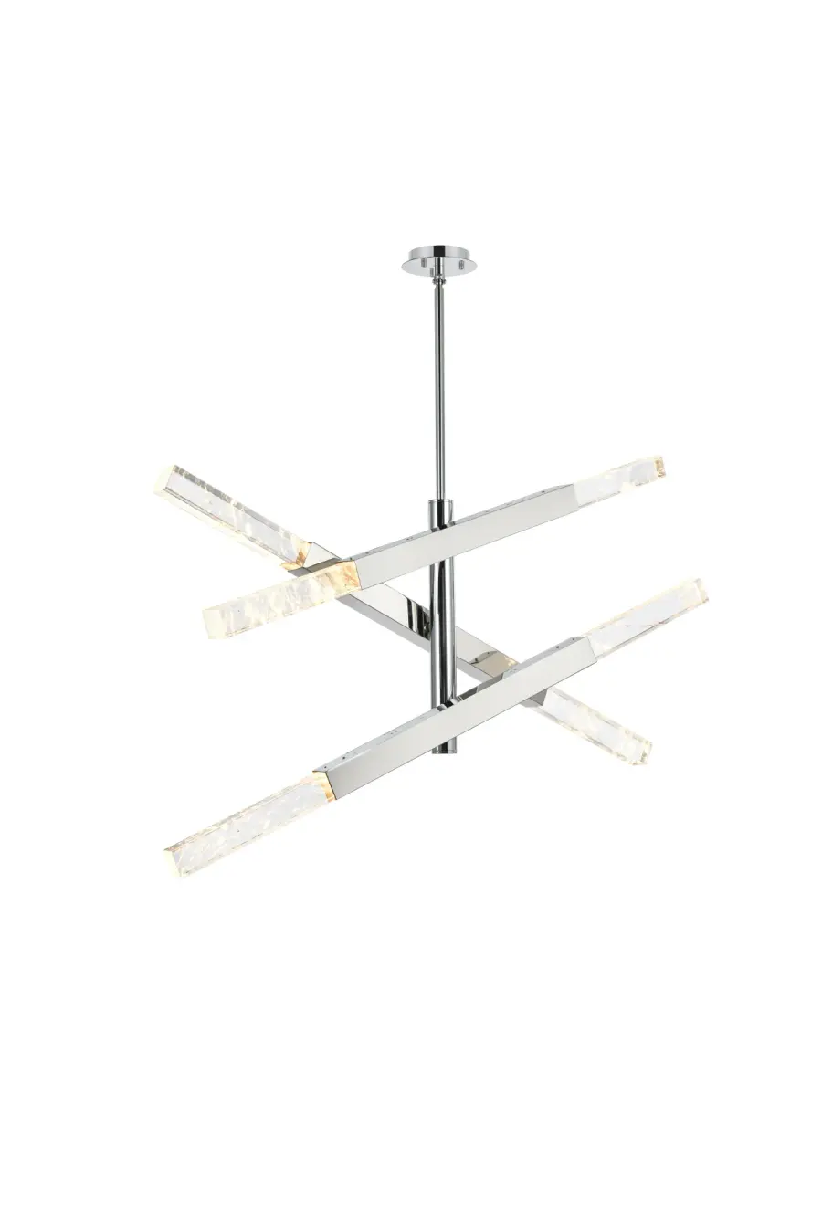 Ari Six Light Pendant in Chrome and Clear Crystal - Image 1