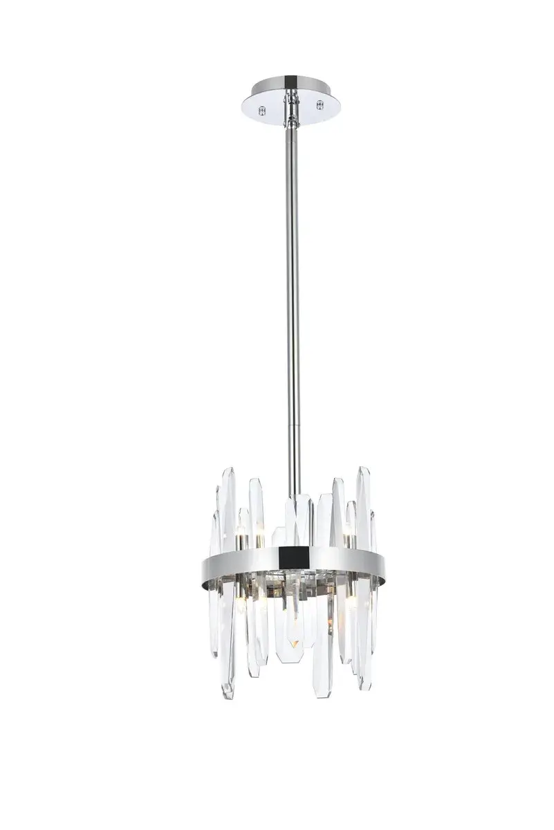 Serena 6-Light Crystal Pendant in Chrome
