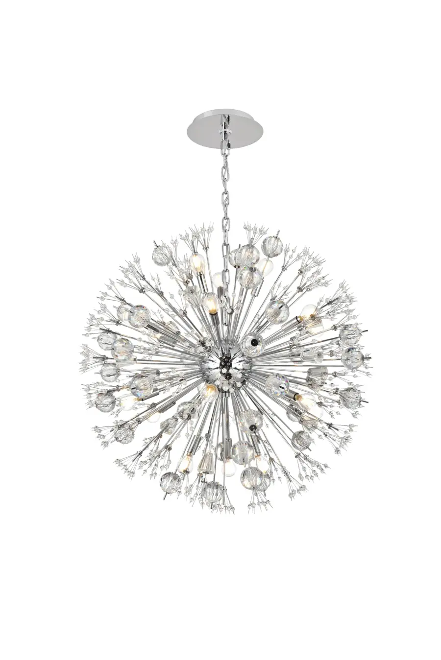 Vera 18-Light Crystal Pendant Chandelier in Chrome - Image 1