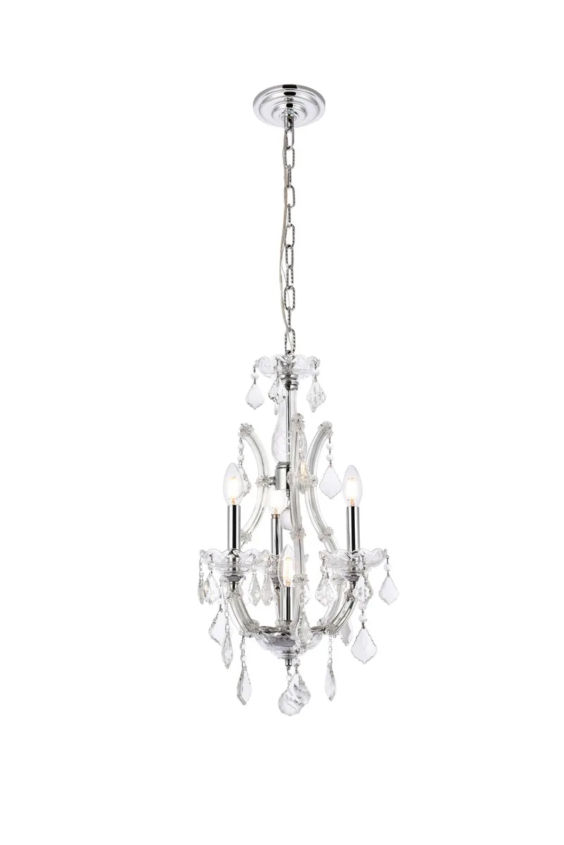 Maria Theresa Four Light Pendant in Chrome