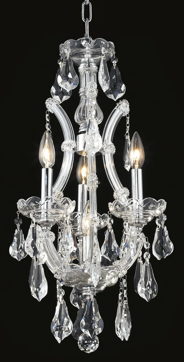 Maria Theresa Four Light Chandelier in Chrome