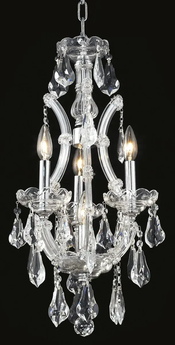 Maria Theresa 4-Light Mini Chandelier in Chrome