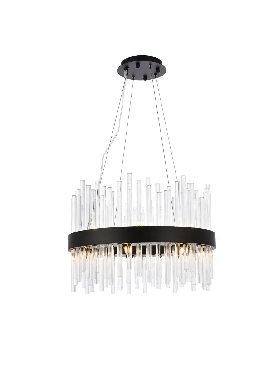 Dallas 14-Light Pendant in Black