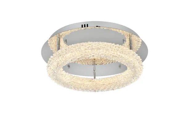Dimensions
Length: 18"
Width: 18"
Height: 5.5"
Wire Length: 12"
Specifications
Assembly Required: No
Average Life (Hours): 20000
Bulb Included: Yes
#N/A
Color Temperature: 3000K+4500K+6000K
CRI: 80
Crystal/Glass Color: Clear
Dimmable: Yes
Distressed Finish: No
Dry/Wet/Damp: Dry
ETL: Yes
Finish (Color): Chrome
Fixture Material: Iron and Crystal
Hanging Device: Steel Wire
Hardware Finish: Chrome
Harware Material: Iron
Lumens: 2520
Number of Lights: 1
Product Shape: Round
Product Type: Flush Mounts
Product Warranty: 3 year limited
Socket Type: LED SMD
UL & ULC Standard: No
Voltage: 110V - 125V
Wattage/Bulb: 20
Watts: 36
Weight: 13
Wire Included: Yes
Shipment type: Small Parcel
US Shipping Cost: $16.00