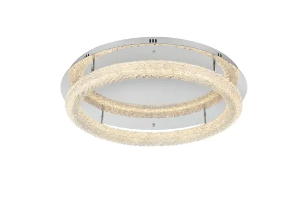 Dimensions
Width: 29.5"
Height: 5.5"
Wire Length: 12"
Specifications
Assembly Required: No
Average Life (Hours): 20000
Bulb Included: Yes
CRI: 80
Crystal/Glass Color: Clear
Dimmable: Yes
Distressed Finish: No
Dry/Wet/Damp: Dry
ETL: Yes
Finish (Color): Chrome
Fixture Material: Iron and Crystal
Hardware Finish: Chrome
Harware Material: Iron
Lumens: 2660
Number of Lights: 1
Product Shape: Round
Product Type: Flush Mounts
Product Warranty: 1 year limited
Socket Type: LED SMD
UL & ULC Standard: No
Voltage: 110V - 125V
Watts: 38
Weight: 30
Wire Included: Yes
Shipment type: Small Parcel
