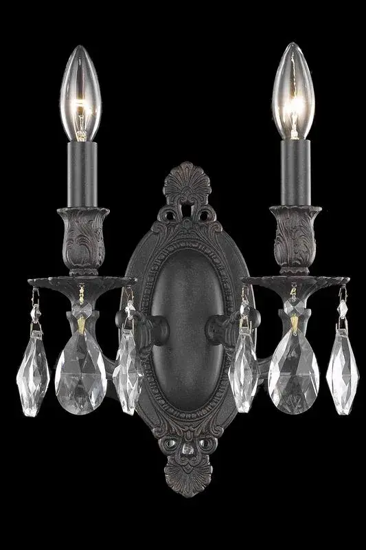 Notes: Royal Crystal Width: 9.00" Height: 10.50" Weight: 3.00 lb Number of Bulbs: 2 Bulb Type: Candelabra