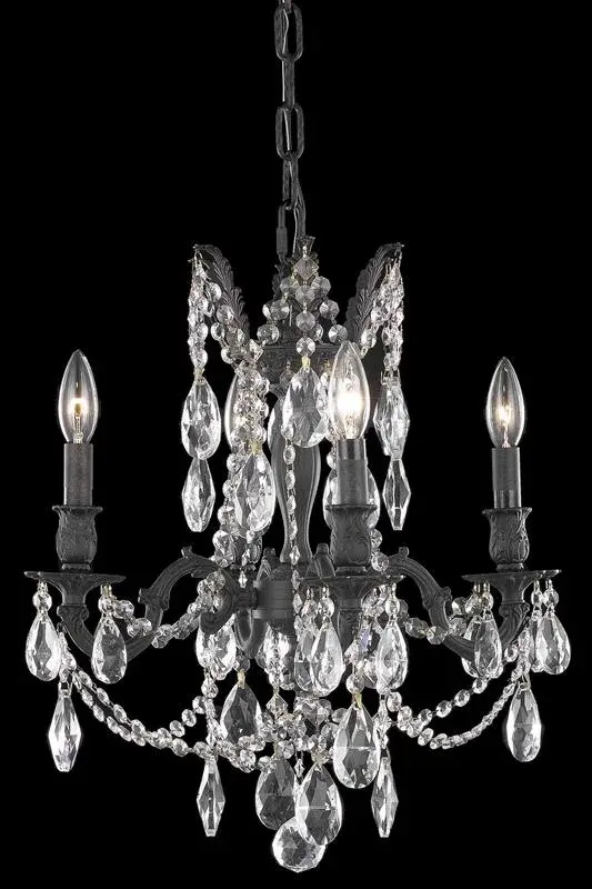 Notes: Royal Crystal Width: 17.00" Height: 21.00" Weight: 8.00 lb Number of Bulbs: 4 Bulb Type: Candelabra