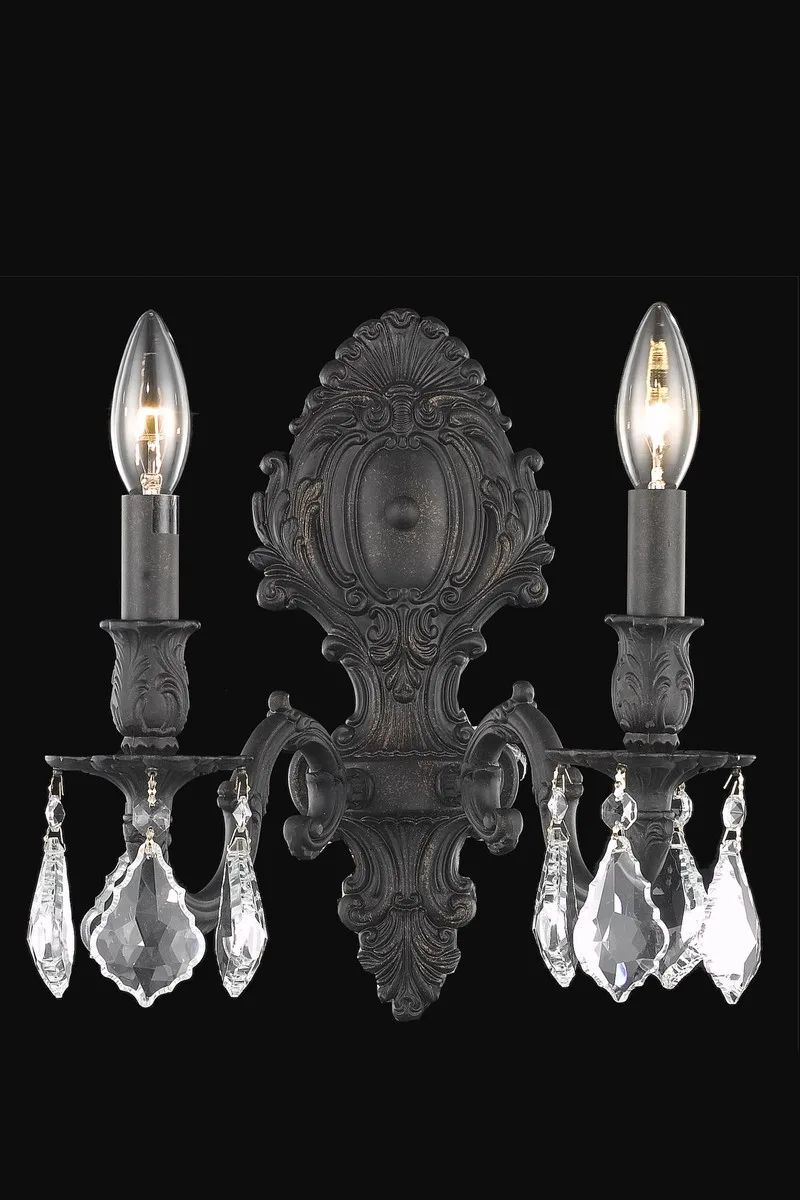 Monarch Two Light Wall Sconce in Dark Bronze