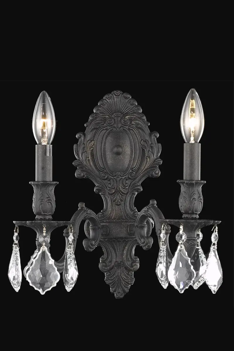 Monarch Two Light Wall Sconce in Dark Bronze