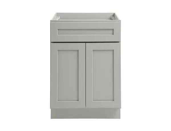 Installation Manual
Specification Sheet
Dimensions
Length: 24"
Width: 24"
Height: 34.5"
Specifications
Assembly Required: Yes
Distressed Finish: No
Finish (Color): Grey
Rubberwood and Plywood
Product Shape: Rectangle
Product Type: Kitchen Base Cabinet
Product Warranty: 1 year limited
Weight: 58.5
Wire Included: No
Wood Type: Rubberwood
Shipment type: Small Parcel
Drawers
Drawers Included: Yes
Number of Drawers: 1
Shelves
Number of Shelves: 1