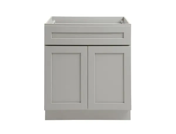 Installation Manual
Specification Sheet
Dimensions
Length: 30"
Width: 24"
Height: 34.5"
Specifications
Assembly Required: Yes
Distressed Finish: No
Finish (Color): Grey
Rubberwood and Plywood
Product Shape: Rectangle
Product Type: Kitchen Base Cabinet
Product Warranty: 1 year limited
Weight: 65
Wire Included: No
Wood Type: Rubberwood
Shipment type: Small Parcel
Drawers
Drawers Included: Yes
Number of Drawers: 1
Shelves
Number of Shelves: 1