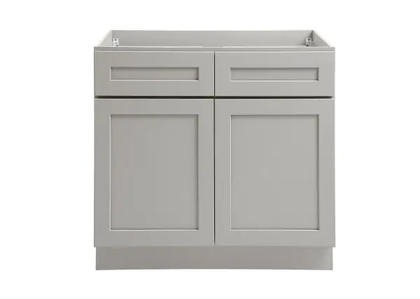 Installation Manual
Specification Sheet
Dimensions
Length: 36"
Width: 24"
Height: 34.5"
Specifications
Assembly Required: Yes
Distressed Finish: No
Finish (Color): Grey
Rubberwood and Plywood
Product Shape: Rectangle
Product Type: Kitchen Base Cabinet
Product Warranty: 1 year limited
Weight: 83.8
Wire Included: No
Wood Type: Rubberwood
Shipment type: Small Parcel
Drawers
Drawers Included: Yes
Number of Drawers: 2
Shelves
Number of Shelves: 1