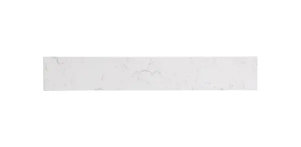 24 inch backsplash in calacatta white designed to protect your bathroom walls from splashes and stains. Rooms: Bathroom Finish: calacatta white Width: 0.71" Height: 3.94" Length: 24.00" Weight: 6.00 lb Material: Engineered marble Country of Origin: China Manufacturer Warranty: 1 year limited