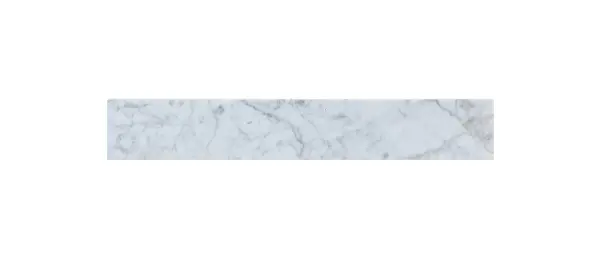 24 inch backsplash in carrara white designed to protect your bathroom walls from splashes and stains. Rooms: Bathroom Finish: Carrara White Width: 0.75" Height: 4.00" Length: 24.00" Weight: 7.00 lb Material: Marble Country of Origin: Vietnam Manufacturer Warranty: 1 year limited