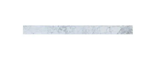 48 inch backsplash in carrara white designed to protect your bathroom walls from splashes and stains. Rooms: Bathroom Finish: Carrara White Width: 0.75" Height: 4.00" Length: 48.00" Weight: 14.00 lb Material: Marble Country of Origin: Vietnam Manufacturer Warranty: 1 year limited