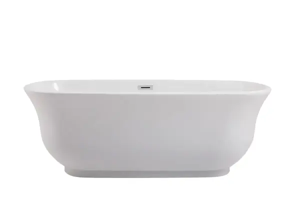Unwind yourself from the busy day and have a good soak in the tub. Whether you light some candles and read, or peacefully mediate, this 67" free standing tub will surely help soothe your soul. The glossy white finish of this free-standing tub adds a clean contemporary flair to any bathroom. Collection: Coralie Rooms: bathroom Finish: glossy white Width: 30.70" Height: 23.00" Length: 67.00" Weight: 90.00 lb Extension from Wall: 18.50" Material: Iron and nylon and fiberglass Country of Origin: China Manufacturer Warranty: 1 year limited Spec Sheet