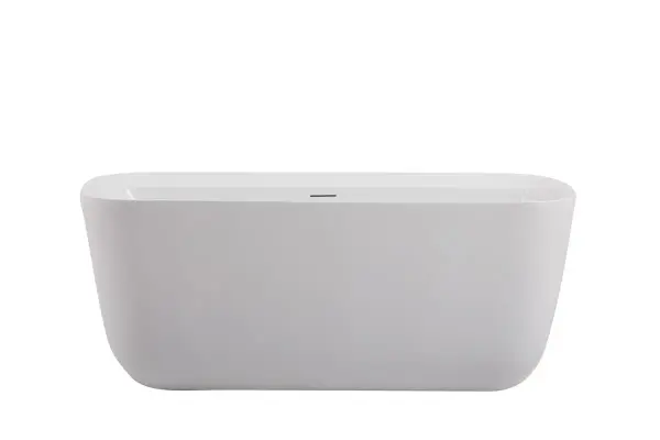 Light some candles, get the bubbles going, and let the warmth of the water soak away all of your stress and worries. With a sleek rectangular form and spacious room, this 59" glossy white bath tub will be able to provide you modernity and maximum relaxation. Collection: Calum Rooms: bathroom Finish: glossy white Width: 29.50" Height: 23.00" Length: 59.00" Weight: 82.00 lb Extension from Wall: 17.00" Material: Iron and nylon and fiberglass Country of Origin: China Manufacturer Warranty: 1 year limited Spec Sheet