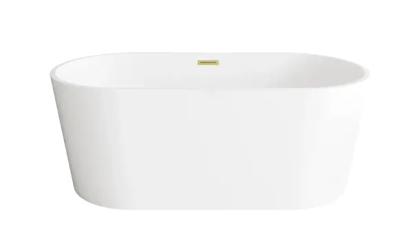 Dimensions
Length: 59"
Width: 29.5"
Height: 23"
Bath Tub Basin Area Bottomt: 40.75x18.5"
Bath Tub Soaking Depth: 40.75x18.5"
Drain Length: 47.24"
Drain Width: 2.7"
Depth: 17.5"
Specifications
Assembly Required: Yes
Bath Tub Design: Double ended
Bath Tub Drain Placement: center
Distressed Finish: No
Finish (Color): Glossy white
BathTub Material: Acrylic, Resin and Fiberglass
Hardware Finish: brushed gold
Harware Material: Brass
Overflow Drain Included: YES
Product Shape: Oval
Product Type: Bath Tubs
Product Warranty: 1 year limited
Volume Capacity: 69
Weight: 95
Weight Capacity: 551.16
Wire Included: No
Shipment type: LTL
US Shipping Cost: $235.00
Shelves
Shelf Depth: YES