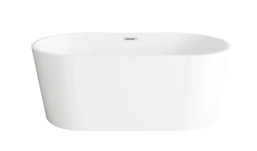 Springfield Freestanding Soaking Bathtub in Glossy White - Image 1