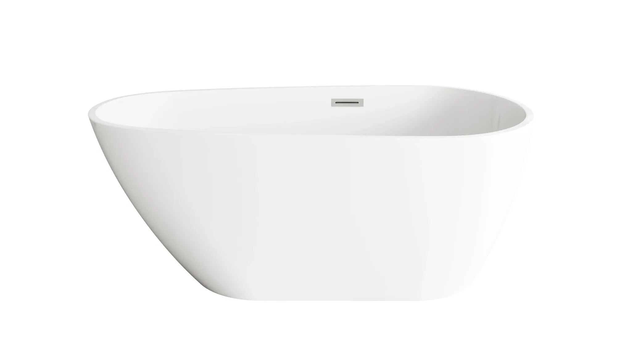 Clinton Freestanding Soaking Bathtub in Glossy White