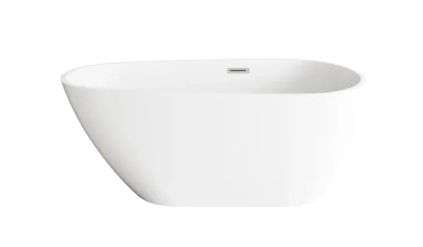 Clinton Freestanding Soaking Bathtub in Glossy White - Image 1