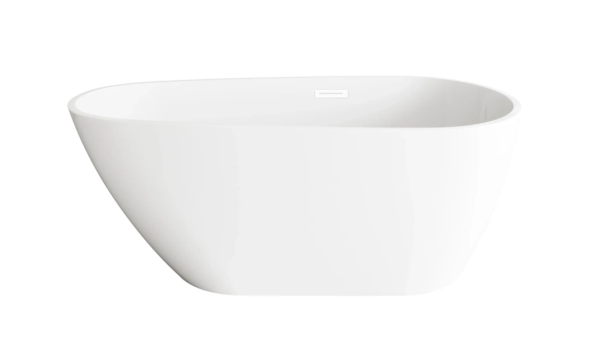 Clinton Freestanding Soaking Bathtub in Glossy White