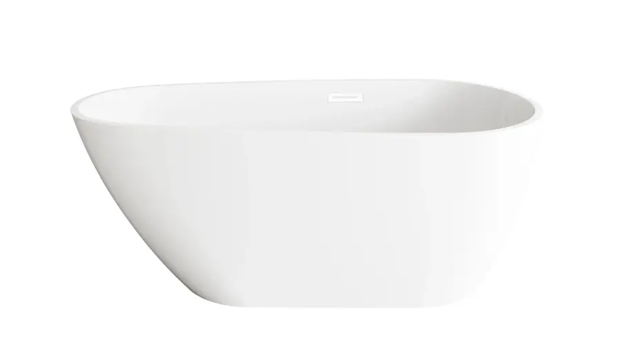 Clinton Freestanding Soaking Bathtub in Glossy White - Image 1