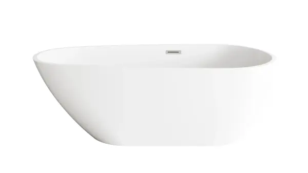 This elongated freestanding soaking tub combines contemporary style with comfort. The 15-inch soaking depth and generous capacity deliver a luxurious bathing experience, while the smooth rounded rim provides arm support.