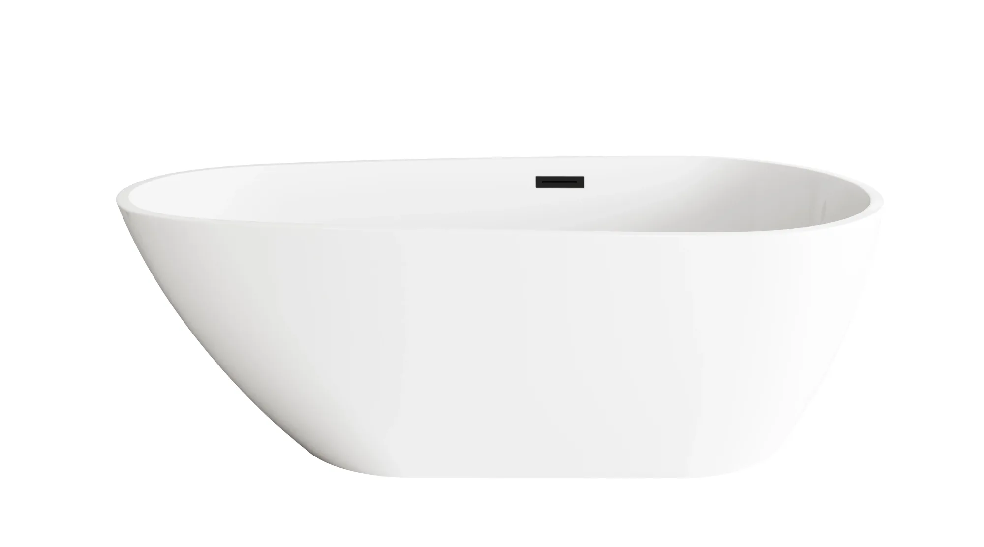 Clinton Freestanding Soaking Bathtub in Glossy White