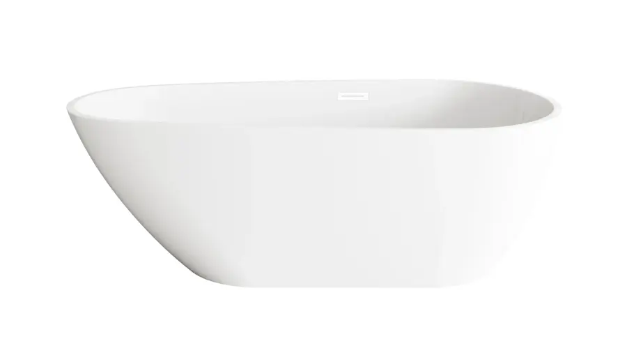 Clinton Freestanding Soaking Bathtub in Glossy White - Image 1