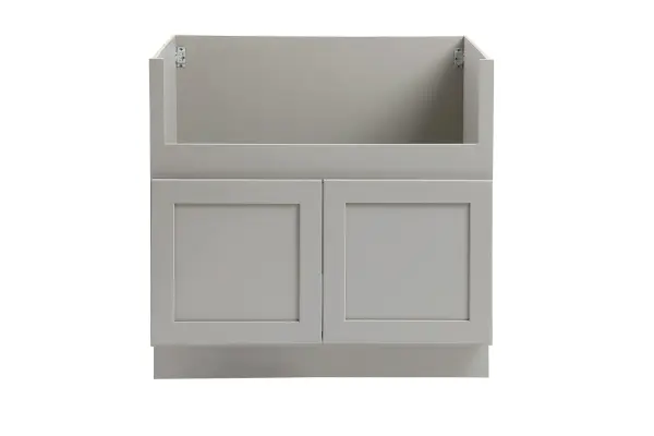 Installation Manual
Specification Sheet
Dimensions
Length: 36"
Width: 24"
Height: 34.5"
Specifications
Assembly Required: Yes
Distressed Finish: No
Finish (Color): Grey
Rubberwood and Plywood
Product Shape: Rectangle
Product Type: Kitchen Farm Sink Base Cabinet
Product Warranty: 1 year limited
Weight: 46.53
Wire Included: No
Wood Type: Rubberwood
Shipment type: Small Parcel
Drawers
Drawers Included: No