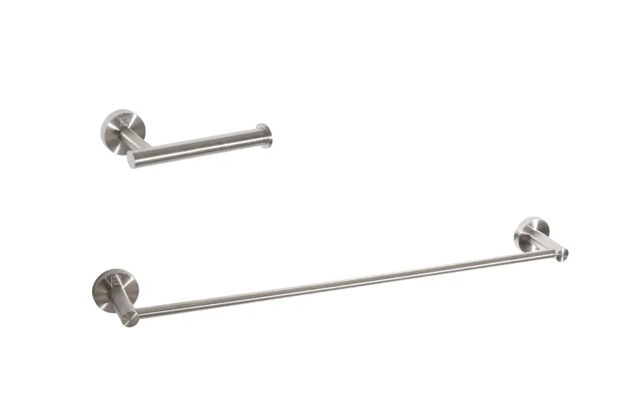 Alma 2-Piece Bathroom Hardware Set in Brushed Nickel - Image 1