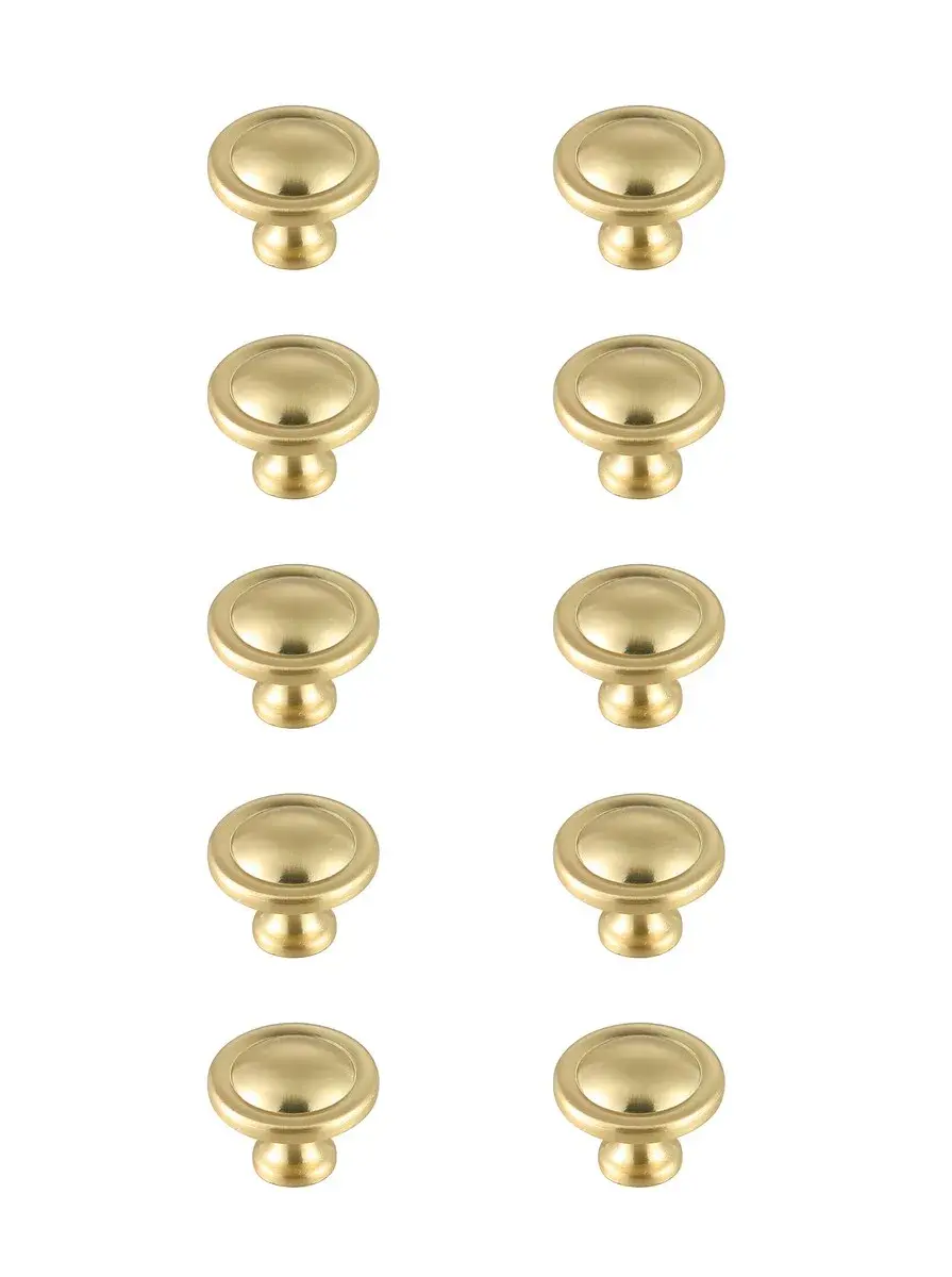 Garlande Brushed Gold Mushroom Knob - 10 Pack