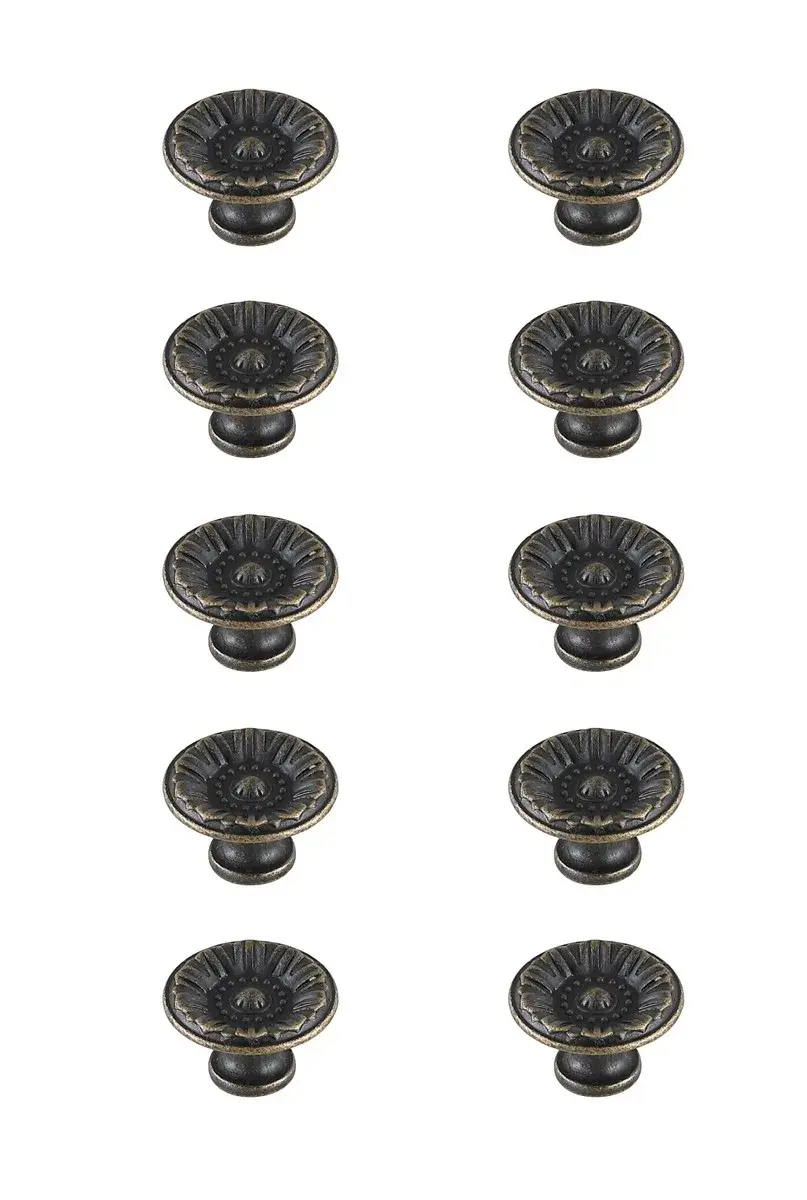 Corio Mushroom Knob Multipack in Antique Bronze (Set of 10)