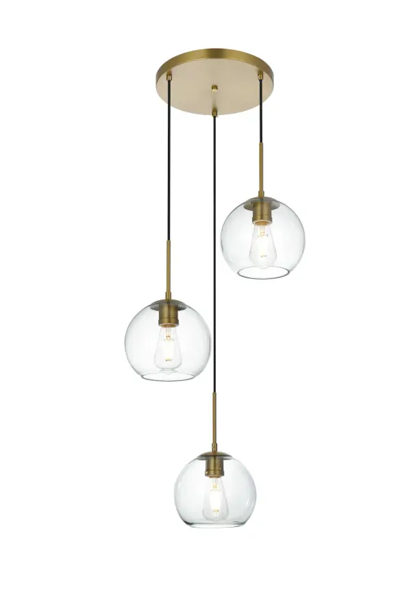 Dimensions
Chain/Rod Length: 79"
Length: 18"
Width: 18"
Height: 8"
Maximum Height: 87"
Wire Length: 79"
Specifications
Assembly Required: No
Bulb Included: Not Included
Dimmable: Yes
Distressed Finish: No
Dry/Wet/Damp: Dry
ETL: YES
Finish (Color): Satin Gold and Clear
Fixture Material: Iron and Glass
Hanging Device: Cord
Hardware Finish: Satin Gold
Harware Material: Iron
Max/Nominal Watt: 120W
Number of Lights: 3
Product Type: Pendants
Product Warranty: 1 year limited
Socket Type: E26
UL & ULC Standard: No
Voltage: 110V - 125V
Wattage/Bulb: 40W
Weight: 6
Wire Included: Yes
Shipment type: Small parcel